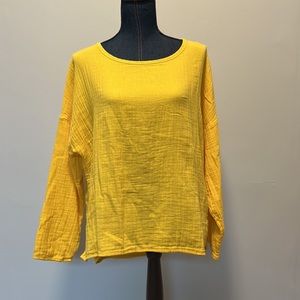 Coldwater creek long sleeve gauze blouse size medium